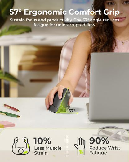 seenda MOU-302 Wireless Bluetooth Ergonomic Vertical Mouse with Volume Knob