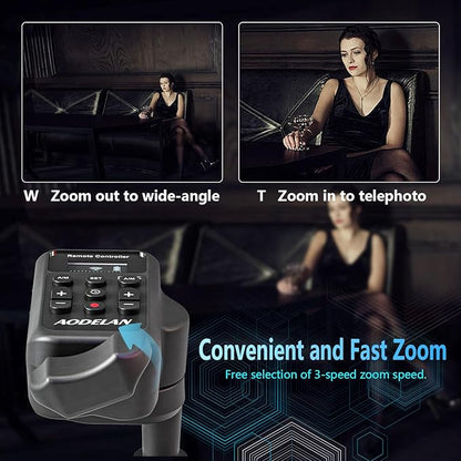 AODELAN Remote Control Camcorder Wireless Zoom Controller with LANC or 2.5mm Remote Jack for Sony and Canon, Zoom Focus IRIS Recording Playback Compatible with Canon XA50 XA55 XF405 G70 G60 /Sony NX8
