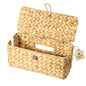 BINH YEN HOME Wicker Cable Management Box with Lid, A Handwoven Water Hyacinth Cords Hider Box for TV, Computer, Router, USB Hub to Hide Cords & Power Strip for Desk, Floor, Office, 16x6.9x6.9”