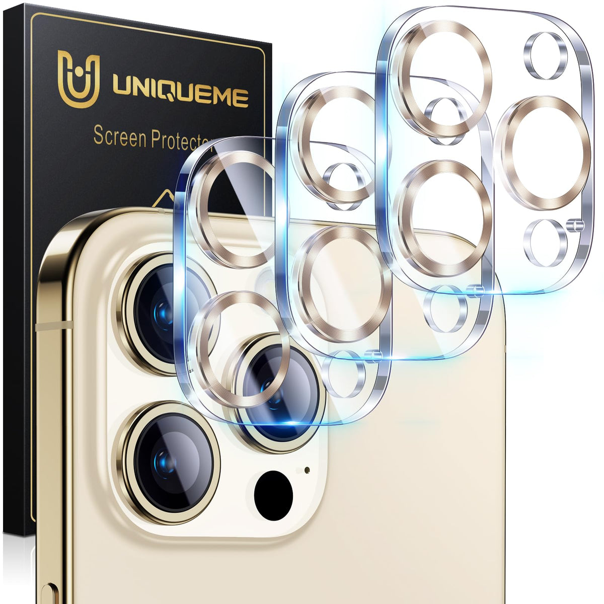 UniqueMe for iPhone 13 6.1"/13 Mini 5.4" Camera Lens Protector-Black Circle