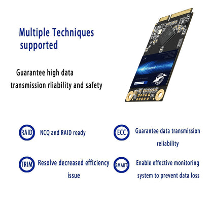 Dogfish mSATA SSD 64GB 3D NAND MLC SATA III 6 Gb/s, mSATA (30x50.9mm) Internal Solid State Drive - Compatible with Desktop PC Laptop - (MSATA 64GB)