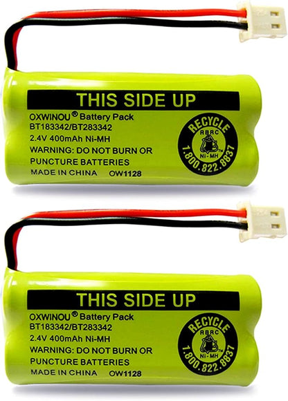 Replacement Battery BT183342/BT283342 BT166342/BT266342 BT162342 / BT262342 BT166342 Compatible with CS6114 CS6419 CS6719 AT&T EL52300 CL80112 CS6719-2 2.4V 400mAh (2 Pack)