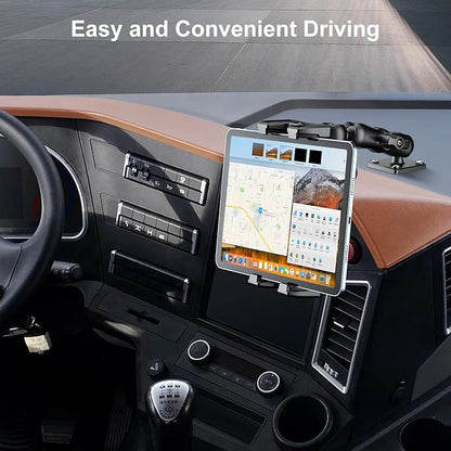 OHLPRO Tablet Mount for Truck - Heavy Duty Drill Base - Tablet Holder for Car Dashboard, iPad Holder for All 5"-13" iPad Pro Samsung Galaxy Kindle fire Tablets and Car Wall Desk etc.