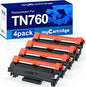 myCartridge Compatible Toner Cartridge Replacement for Brother TN760 TN730 TN-760 TN-730 Toner Use for MFC-L2710DW MFC-L2750DW HL-L2370DW Printer,4 Pack Toner TN-730/TN-760