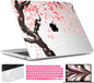 TWOLSKOO for M4 MacBook Air 13.6 inch Case 2025-2022 Release M4 A3240 M3 A3113 M2 A2681, Plastic Hard Shell & Screen Protector & Keyboard Cover & Trackpad Film, Cherry Blossoms