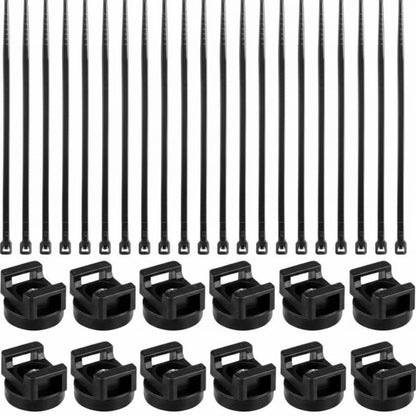 Yookeer 120 Pieces Magnetic Zip Tie Mount Cable Wire Management Base, 22 mm