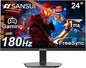 SANSUI 24 Inch Gaming Monitor 180Hz, DP 1.4 & HDMI 2.0 Ports High Refresh Rate Computer Monitor, Racing FPS RTS Modes, 1ms Response Time 110% sRGB (ES-G24F4, HDMI Cable Included)