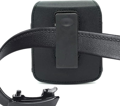 BECPLT for Galaxy Z Flip7 /6/5/4/3 Z Flip 5G Case 360 Rotating Leather Pouch Belt Case Holster for Motorola Razr 40 Ultra /40 Motorola Razr 5G Razr 2022/2019 -Black