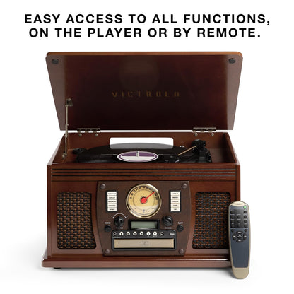 Victrola Navigator - 8-in-1 Bluetooth Record Player - Black
