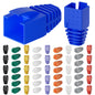 CableGeeker Cat6 RJ45 Strain Relief Boots, 100-Pack, 6.5mm, Blue