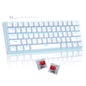 Camiysn 60% Mechanical Gaming Keyboard, White Gaming Keyboard with Red Switches, Detachable Type-C Cable Mini Keyboard with Blue LED Light for/PC/Laptop