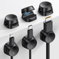 Cord Organizer [1s Lock] Spring Cable Holder Clips - Lamicall 6Pack Desk Cable Management Clips, Phone Charger Cord [Smooth Adjustable], Adhesive Wire Organizer Keeper for Nightstand Wall Car Office