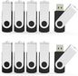 Aiibe 4GB Flash Drive 20 Pack USB Flash Drives Bulk USB 2.0 Thumb Drives Zip Drive Fold Stoage Memory Stick Jump Drives 4GB with LED Status Light (4G, 20 Pack, Black)