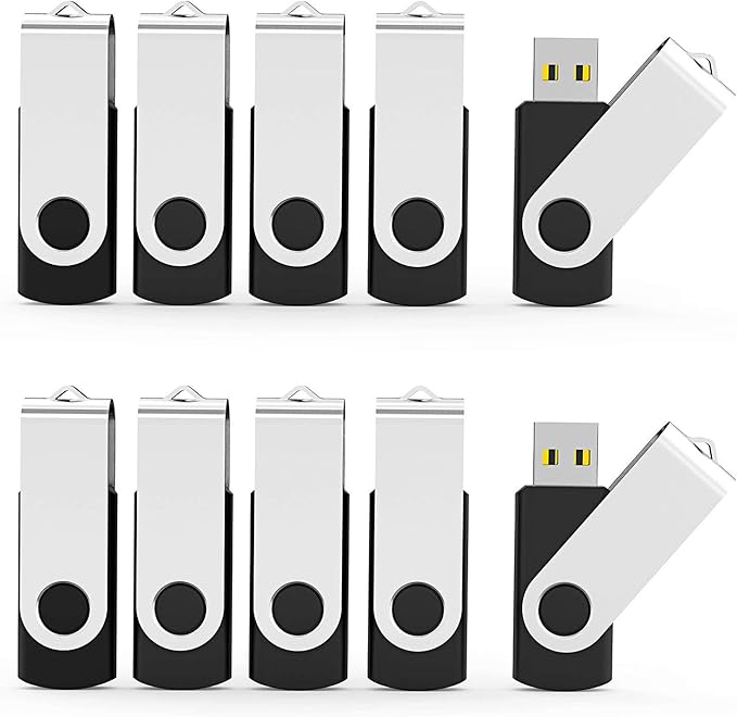 Aiibe 32GB USB 3.0 Flash Drive 10 Pack 32GB USB Flash Drives Bulk Thumb Drive USB Drive USB Stick Jump Drive 32GB 3.0, Black