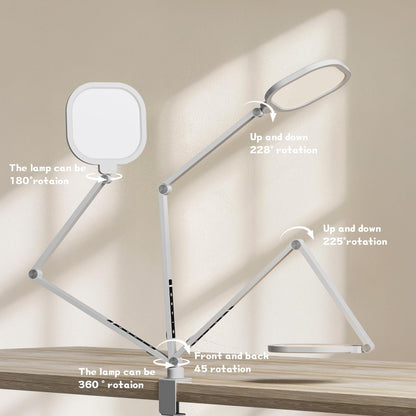 LitONES LED Desk Lamp for Home Office with Clamp, White
