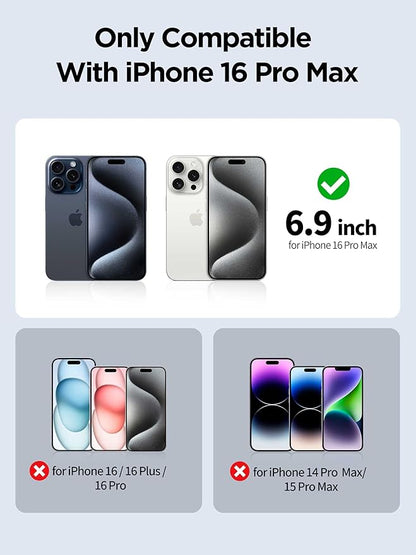 Compatible for iPhone 16 Pro Max Privacy Screen Protector Tempered Glass 6.9 Inch, Purple Gradient Anti Spy Anti Blue Light HD Easy Installation
