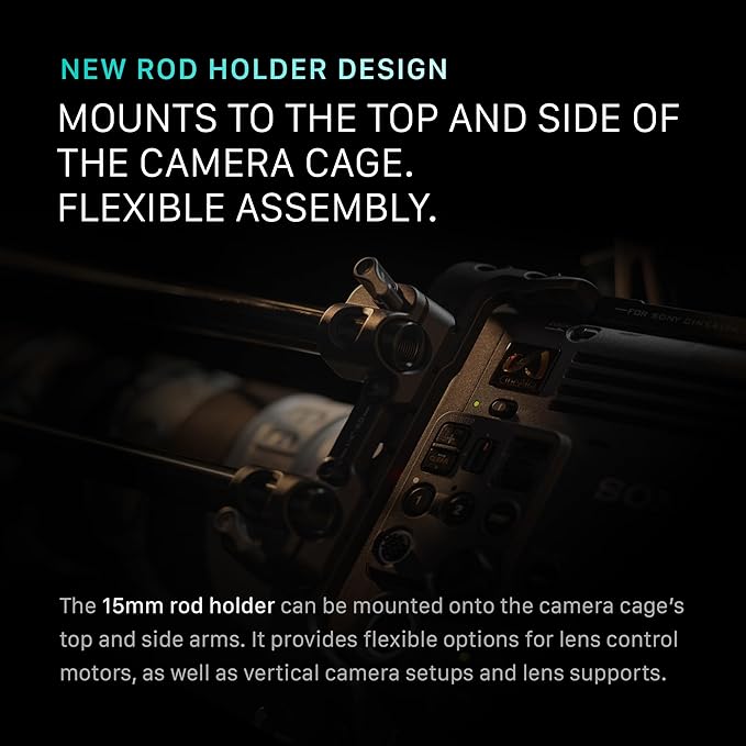 Tilta Camera Cage Compatible with Sony BURANO | Arri Rosettes, 1/4"-20 and 3/8"-16 Threads | w/Top Handle, Left/Right Side Arm, Battery Plate (Advanced Kit - Gold Mount)