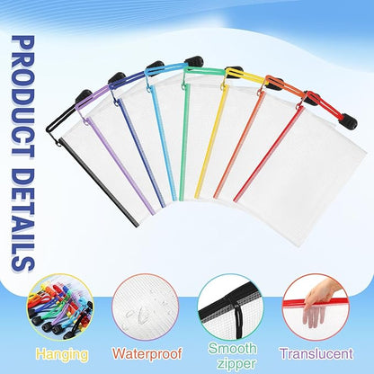 Jetec 32 Pcs Mesh Zipper Bags Toy Storage Bikini Organizer Bag Bolsas Para Guardar Trajes De Baño Waterproof Zipper Reusable Pouch Puzzle Multipurpose for Storage Office(Sweet Color,5.1 x 4.1 Inch)