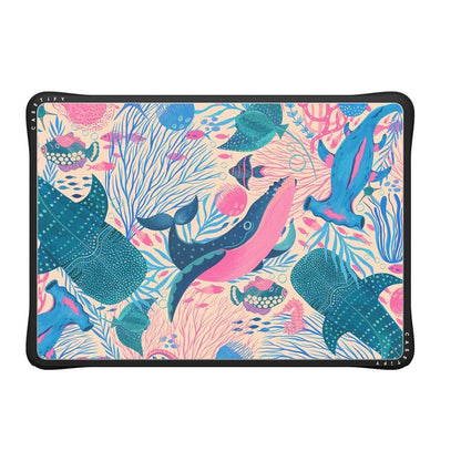 CASETiFY Impact MacBook Air 13.6" (M2-M5) Case [Cushioned Impact Corners/Scratch-Resistant/Anti-Slip Grip] - Under The Sea - Clear Black