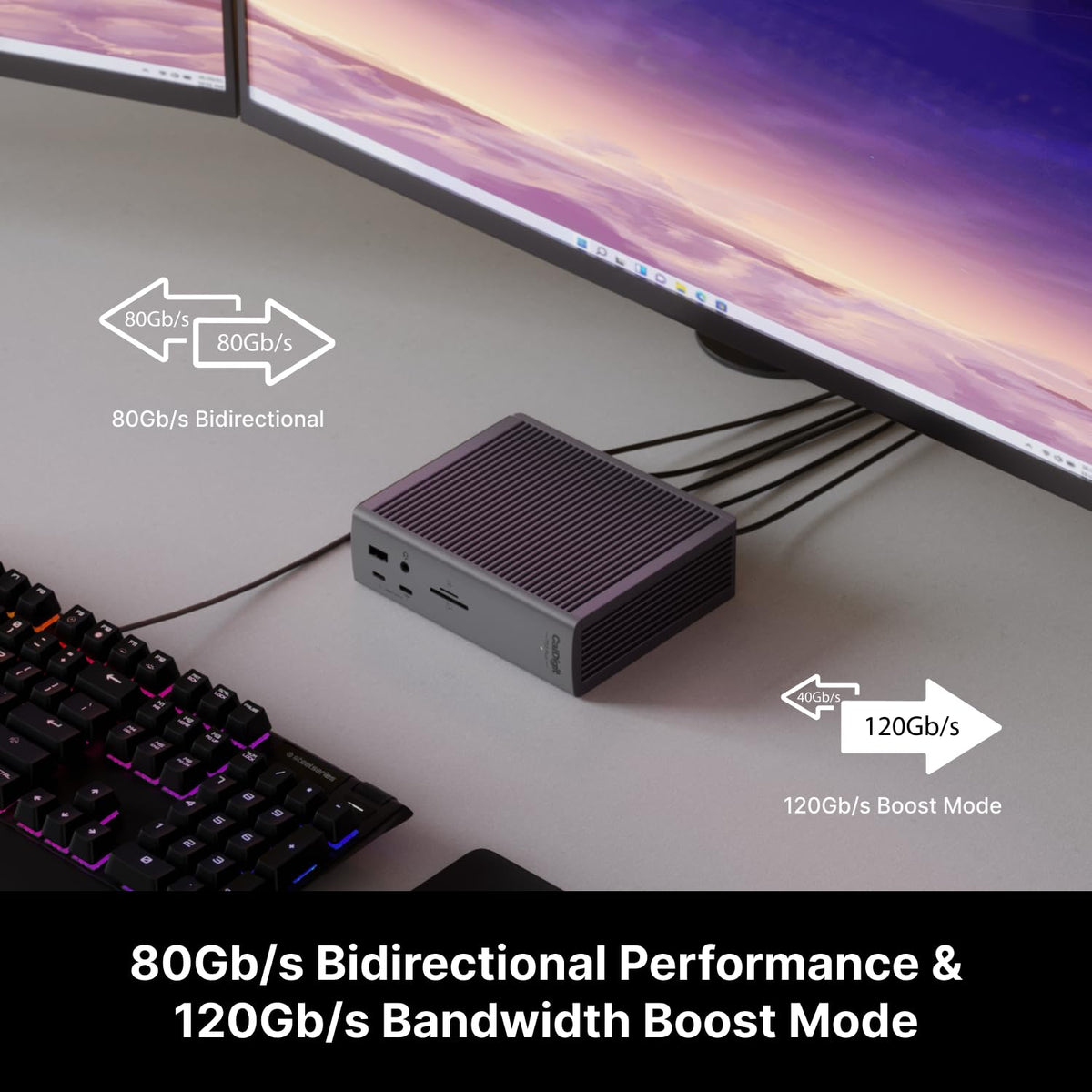 CalDigit TS5 Plus Thunderbolt 5 Docking Station: 20-Port PCIe-10GbE Mac|PC