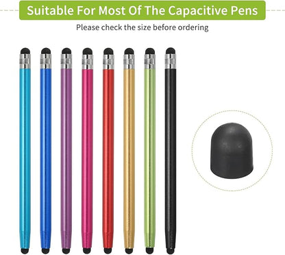 MECCANIXITY 60Pcs Replacement Stylus Pen Tips 5mm Conductive Capacitive Touch Screen Pens Tips Silicone Rubber, Black