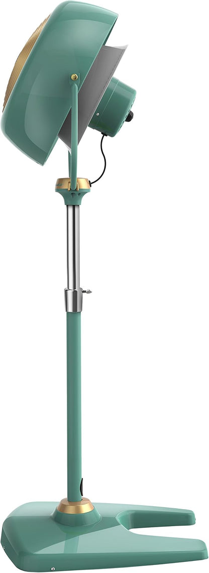 Vornado VFAN™ Sr. Pedestal Vintage Fan Retro Metal Standing Air Circulator for Cooling & Decor 3 Speeds, Adjustable Tilt Green