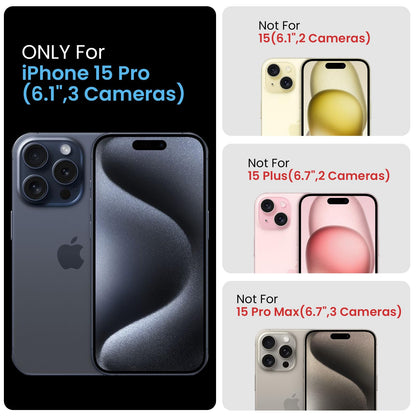 FireNova Designed for iPhone 15 Pro Case, 6.1", Stone
