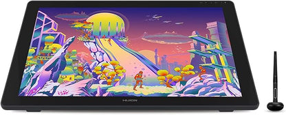 HUION Kamvas 24 Plus 2.5K QHD Graphic Drawing Tablet with Screen, 140%sRGB Full-Laminated QD Drawing Monitor with Battery-Free Stylus 8192 Pen Pressure Tilt for PC, Mac, Android, 23.8inch Pen Display