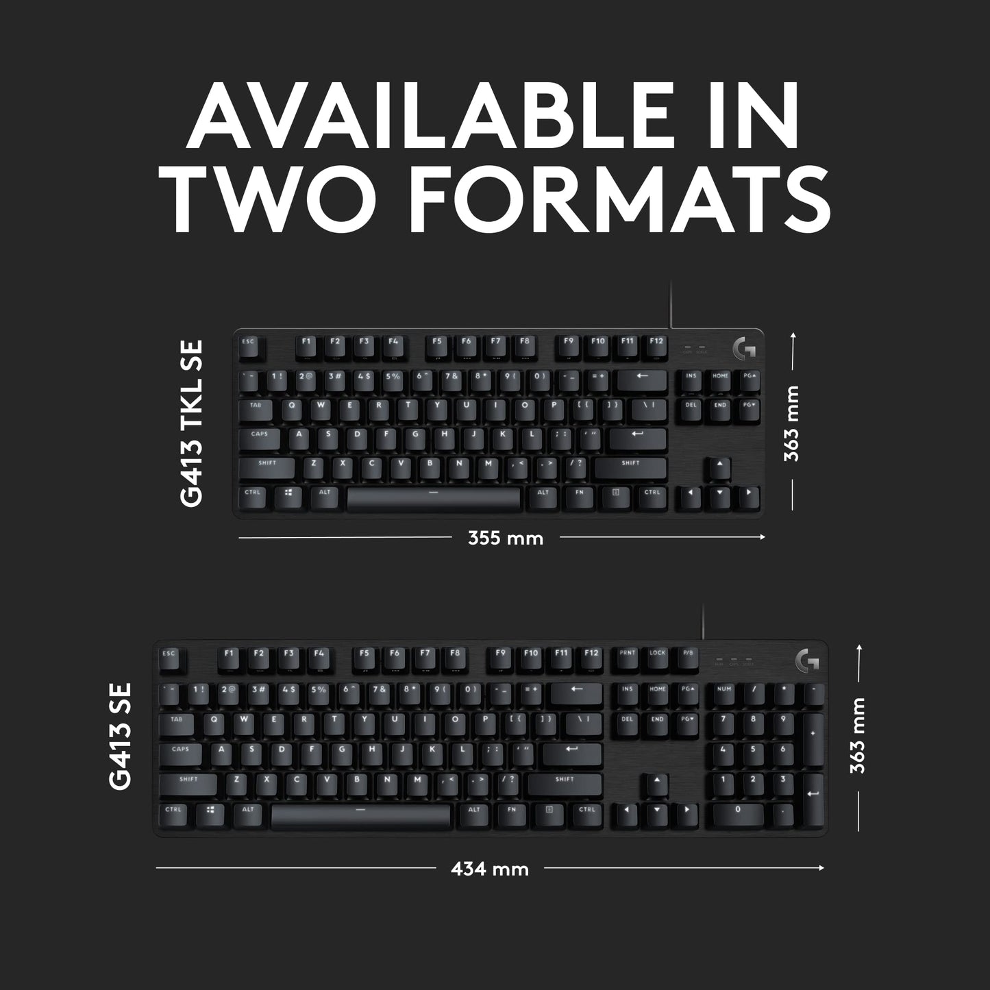 Logitech G413 TKL SE Mechanical Gaming Keyboard - Black