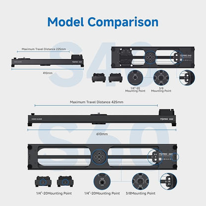 Accsoon Toprig 16inch/40cm Camera Slider Motorized, Button&APP Control, Video Mode/Time-Lapse/Loop Mode/120° Panoramic for Video Shooting Photography Video Slider, Compatible with Gopro DSLR Camera