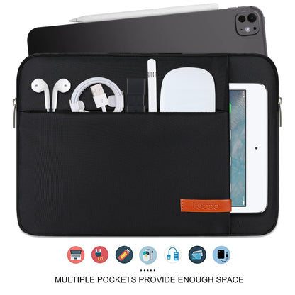 Lacdo Tablet Sleeve Case for 13 inch New iPad Air M4 M3 M2 2026-2024, 13 inch New iPad Pro M5 M4 2025-2024, 12.9 inch iPad Pro 6 5 4 3, iPad Pro Air 13 inch Sleeve, Protective Tablet Case Bag, Black