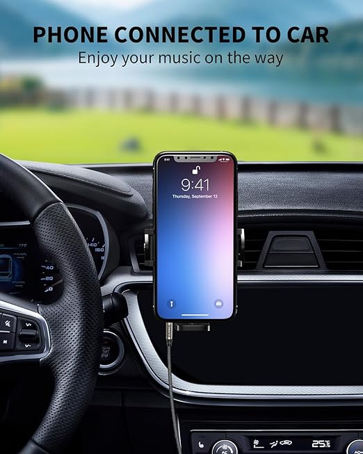 Aux Cord 6.6FT/2m, New 3.5mm Audio Cable - Nylon Braided 3.5mm Male to Male AUX Cable Cord for Car, Headphones, Home Stereos, Speaker