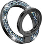 GVIEWIN Magnetic Phone Ring Holder, Compatible with MagSafe Phone Grip with Adjustable Stand, Magnet Phone Ring Kickstand for iPhone 16 Pro Max/Plus/15/14/13/12 Series/Other Phones (Glitter/Black)