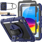 SEYMAC stock Case for iPad (A16) 11th/10th Generation 11''/10.9'' 2025/2022, Full-Body Drop Protection Case with Screen Protector &360° Rotate Hand Strap/Stand, Navy Blue