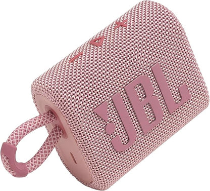 JBL Go 3 - Portable Mini Bluetooth Speaker, big audio and punchy bass, IP67 waterproof and dustproof, 5 hours of playtime, speaker for home, outdoor and travel (Pink)