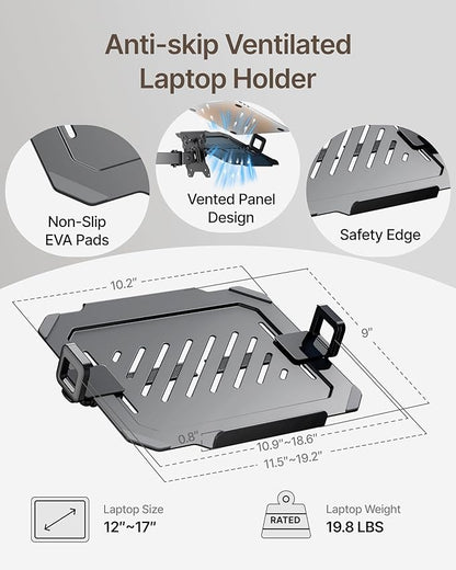 monTEK Monitor and Laptop Stand for 32" Screen and 17" Laptop