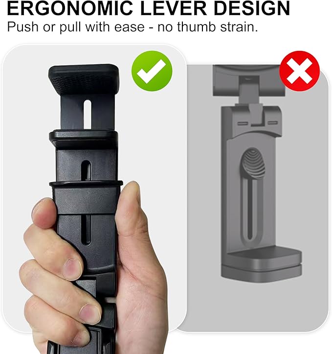 Perilogics 2025 Upgraded Travel Essentials Must Haves Airplane Phone Holder Mount. Improved Ergonomic Lever, Perfect for Long Flight, Cruise, Desk, Travel Gift for Content Creator