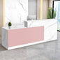 Reception Desk with Counter Modern Checkout Counter with Lockable Drawer Keyboard Tray Receptionist Desk for Office Salon Reception Table P Left 63inch/160cm