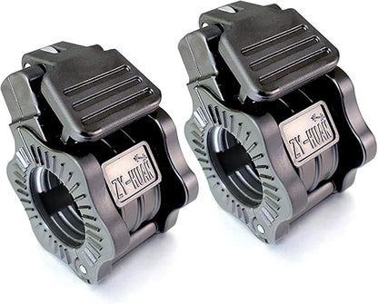 Adjustable Barbell Clips (2-Pack), Fits 0.98-1.1" Olympic & Standard Bars, Secure Locking Collars for Weight Lifting Strength Training