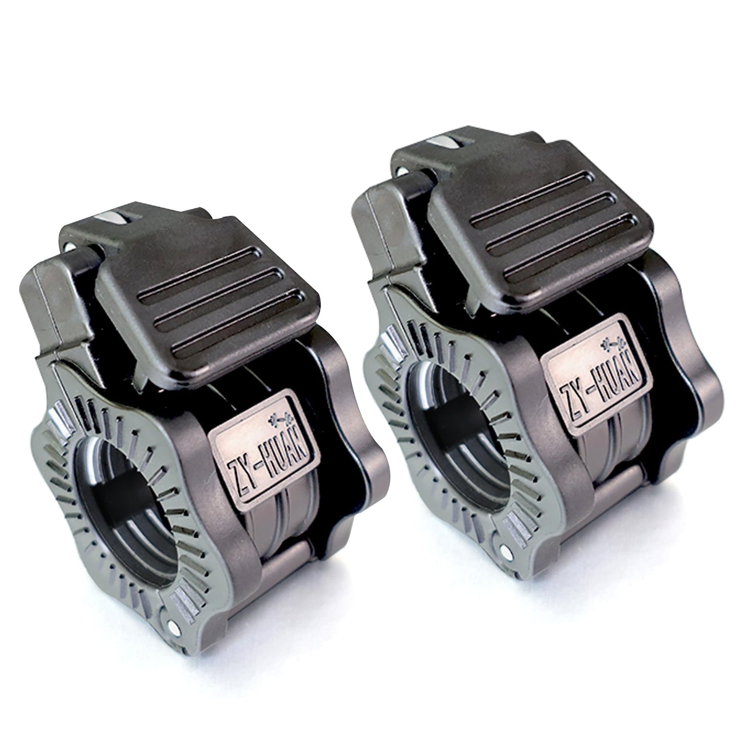 Adjustable Barbell Clips (2-Pack), Fits 0.98-1.1" Olympic & Standard Bars, Secure Locking Collars for Weight Lifting Strength Training (Balck)