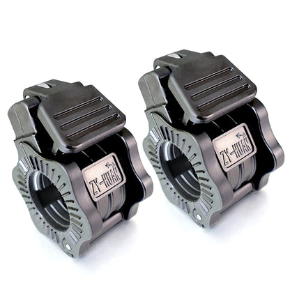 Adjustable Barbell Clips (2-Pack), Fits 0.98-1.1" Olympic & Standard Bars, Secure Locking Collars for Weight Lifting Strength Training (Balck)