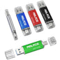 Type C Flash Drive 32GB 10 Pack, ABLAZE Dual USB 2.0+USB C Thumb Drives