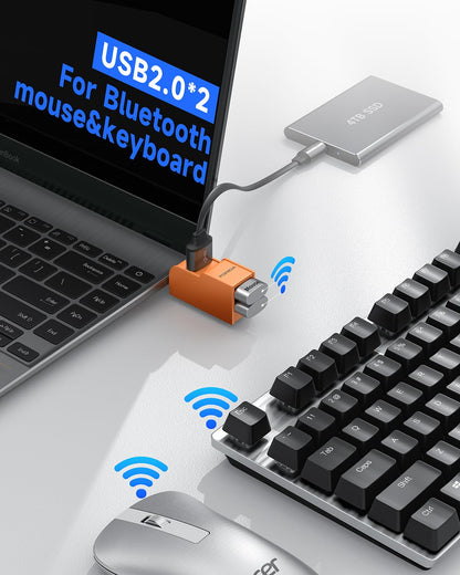 FORIDA 3 Ports USB 3.0 hub, USB Splitter to 2 USB 2.0 Out &1 USB-3.0 Port