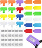 24 Set Smart NFC Cable Labels - 8 Colors Reusable Write-On Wire Labels with Blank NFC Tags, Programmable Cord Identification Labels for Electronics Cable Management, Oval and Rectangle
