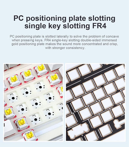 x Aula F99 Pro Wireless Mechanical Keyboard, Gasket Hot Swappable Custom Keyboard with Knob, RGB Backlit,Pre-lubed Reaper Switches PBT Keycaps BT5.0/2.4GHz/USB-C Creamy PC Gaming Keyboards - Blue