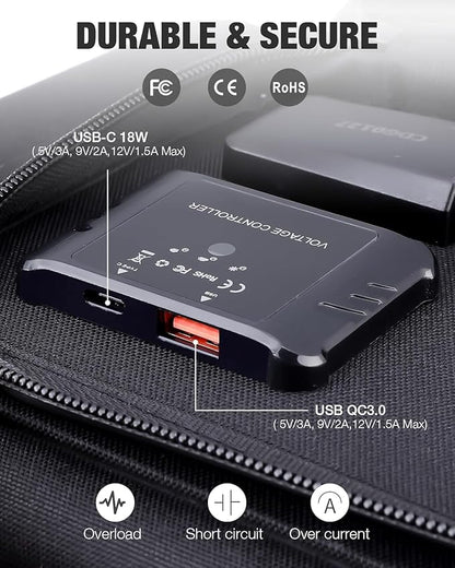 GRECELL 80W Portable Solar Panel, Foldable Solar Panel QC3.0 USB-A &Type-C Port,23% High Efficiency IP67 Waterproof Outdoor Cell Phone Solar Charger for Power Banks Tablets Outdoor Small Power Station