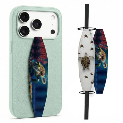Switchbands Animal Print Phone Grip Strap – Reversible Elastic Strap, Drop Protection, Adhesive-Free, Arthritis Friendly, Wireless Charging Compatible, Universal Fit – Leopard & Pink Tie dye