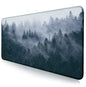 Gray Forest Mouse Pad with Seam Edge Design, Non Slip Rubber Keyboard Pad