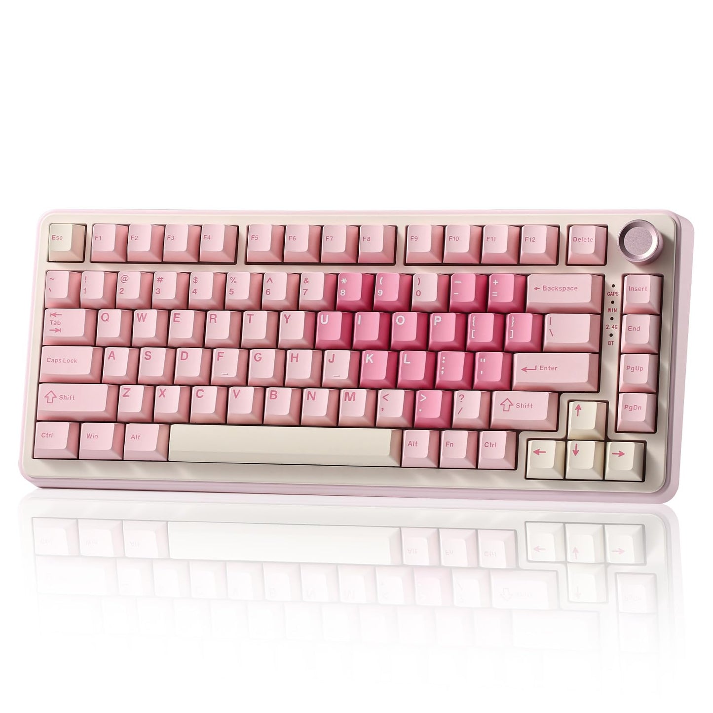 YUNZII B75 PRO 75% Wireless Mechanical Keyboard (Pink, Cocoa Cream V2)