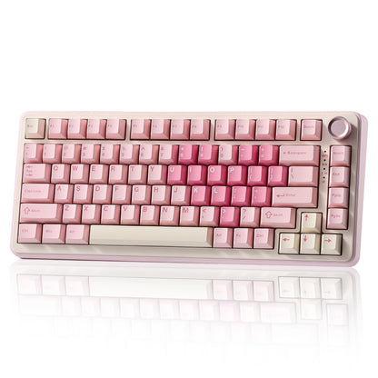 YUNZII B75 PRO 75% Wireless Mechanical Keyboard (Pink, Cocoa Cream V2)